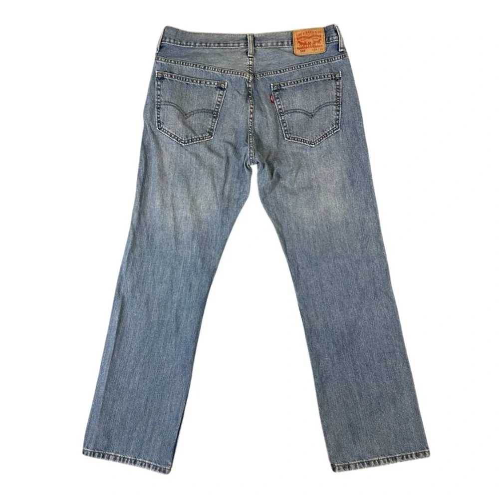Levi's 569 Loose Straight Jeans Mens 34x33 Medium Wash Blue Denim 100% Cotton